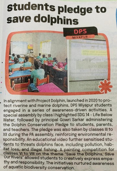 Students Pledge to Save Dolphins