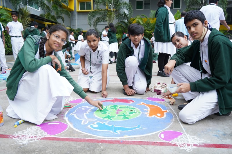 rangoli making competition GRADES X & XII